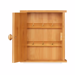 Relaxdays 10024779 armadietto portachiave Bamboo Naturale