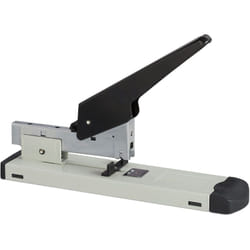 Relaxdays - Spillatrice Professionale, per 100 Fogli, con 24/6 Graffette, Cucitrice per un max. di 70 mm, Ufficio, Grigio