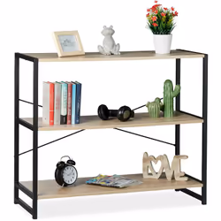 In stile rustico e design industrial grazie alla combinazione di materiali in PB e metallo: i ripiani con effetto in legno di ...