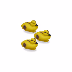 Relaxdays 10025377, Nero, Giallo, Plastica, Animali, Duck, 3 pz, 3 pz