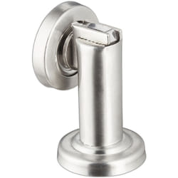 Relaxdays - Fermaporta Magnetico, Blocca Porta a Calamita, Acciaio Inossidabile, Fissaggio a Pavimento & Muro, argento