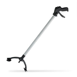 Relaxdays - Pinza Raccogli Oggetti, Braccio Prensile, Aiuto Mobilità Anziani e Disabili, Alluminio, 88 cm, argento/nero