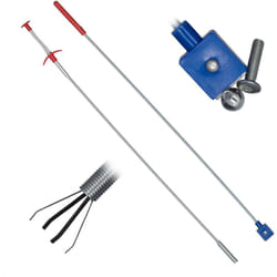 Relaxdays - Set di 2 Pinze Prensili, Raccogli Oggetti con Magnete, Prenditutto Allungabile, Piegehvole, 600 mm, Argento