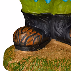 Relaxdays Gartenzwerg "Welcome" Statua da giardino a forma di gnomo Pietra Multicolore 1 pz - Vista aggiuntiva 7