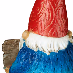 Relaxdays Gartenzwerg "Welcome" Statua da giardino a forma di gnomo Pietra Multicolore 1 pz - Vista aggiuntiva 8