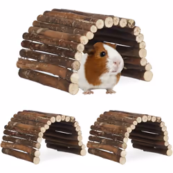 Il ponte in legno per roditori offre varie possibilità di utilizzo. Grazie al filo di metallo interno è possibile piegare il ...
