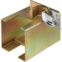 Relaxdays - Box Antifurto Rimorchio,con Lucchetto per Gancio, Rimorchio, Traino, Carrello, Universale, per Auto, metallo