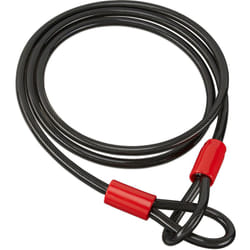 Relaxdays - Cavo Extra Lungo da 2m, con Cappi, per Biciclette e Bagagli, in Acciaio Rivestito, con Passanti, Colore Nero