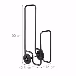 Relaxdays 10026090 carrello e supporto per legna - Vista aggiuntiva 4