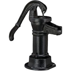 Pompa Acqua Manuale, Pompa Decorazione, Design Antico, resistente alle intemperie, Decorazione Giardino, Nera - Relaxdays