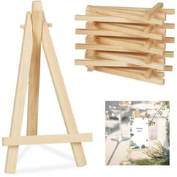 Relaxdays Cavalletto da Pittore, Set da 10, Espositore, Decorazione Casa, Matrimonio, Eventi, HxB: 15,5x8 cm, Marrone