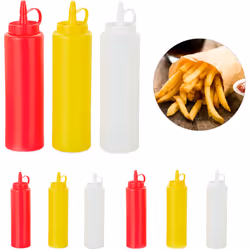 Portate a casa vostra la classica atmosfera da diner americano! I flaconi nei classici colori rosso, giallo e bianco si riemp ...