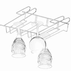Su questo supporto salvaspazio e decorativo per la cucina potete appendere fino a 12 bicchieri di vario tipo. Bicchieri da ch ...