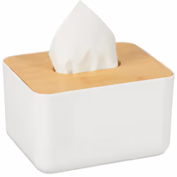 Grazie a questo dispenser decorativo in plastica bianca e facile da pulire, avrai fazzoletti e salviette sempre a portata di ...