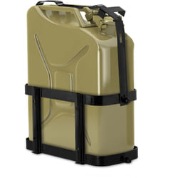 Relaxdays - Supporto da Auto per Tanica, Porta Taniche di Benzina da 10 & 20 l, Metallo, Moto, Nero