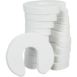 Relaxdays Fermaporta di Sicurezza, Set da 10, Blocca Cassetti per Bambini & Neonati, Gommapiuma, 2 x 9 x 10,5, Bianco