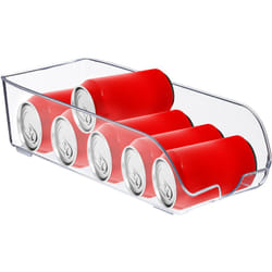 Organizer da Frigorifero, Contenitore da Cucina con Manici Box per Alimenti Salvaspazio, Plastica, Trasparente - Relaxdays