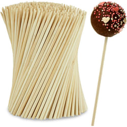 Relaxdays - Bastoncini per Cake Pops, Set da 400 Stecchi in Bambù Lunghi 15 cm, Kit Prodotti per la Pasticceria, Naturali