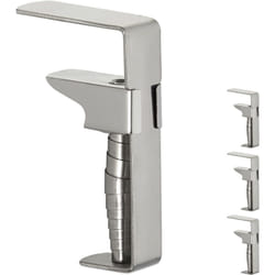 Relaxdays - Clip Fermatovaglia Regolabile, Set da 4 Morsetti per Tavoli Spessi, Acciaio, fino a 4,2 cm spessore, argento
