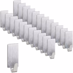 Crea ulteriore spazio utile anche negli appartamenti più piccoli con questo pratico set da 24 ganci autoadesivi. Gli appendin ...