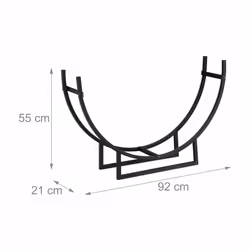 Relaxdays 10028771 carrello e supporto per legna - Vista aggiuntiva 4