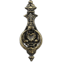 Relaxdays - Battente per Porta, Battiporta ad Anello, Batacchio, Stile Rustico, Ghisa, hlp: 24 x 8,5 x 3 cm, Nero Bronzato