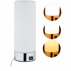 Portate un tocco di eleganza nella camera da letto con questa lampada da tavolo dal design moderno. Il paralume alto e rotond ...