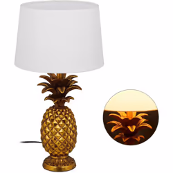 Portate nella vostra casa un interessante oggetto di design con questa lampada dalla forma ad ananas. La lampada decorativa s ...