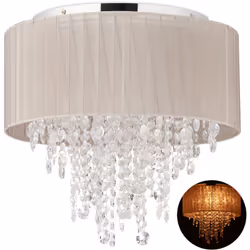 Questo lampadario è ideale per creare un’illuminazione suggestiva in soggiorno o per diffondere una luce gradevole in camera  ...