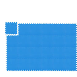 24x Tappeto da Fitness a Puzzle per la Palestra o da Gioco Bambini, Tappetino in eva, Area 2,16 m², 30x30, Blu - Relaxdays