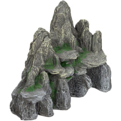 Relaxdays - Decorazione per Acquario, Rocce, Aspetto Naturale, Accessori, Allestimento Terrario, alto 21 cm, grigio-verde