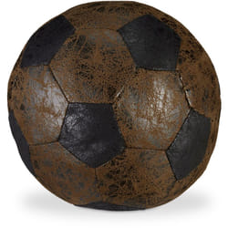 Relaxdays - Fermaporte a Pallone, Peso in Stoffa per Pavimento, Blocca Porta & Finestra da Interno, Morbido & Alto,Marrone