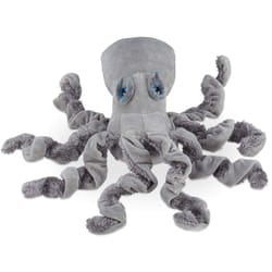 Relaxdays Fermaporta a Forma di Polpo, Peluche in Stoffa Riempito con Sabbia, Blocca Porta da Terra per Interni, Marrone, Grigio, 1 pz