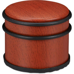 Relaxdays - Fermaporta, Blocca Porta Pesanti & Finestre, Acciaio & Gomma, Accessorio per la Casa, ∅ 9,5 cm, Marrone-Rosso