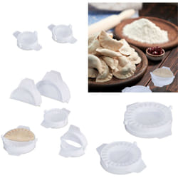 Relaxdays - Stampo per Ravioli, Set da 9 Accessori in Varie Misure, per Cucinare Panzerotti & Sofficini, Plastica, Bianca