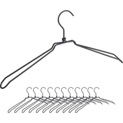 Relaxdays - Grucce Appendiabiti in Set da 12, per Camicie, Giacche, Camicie, Design Industrial, Metallo, l: 45 cm, Nere