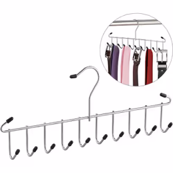 Se ne avete abbastanza di cravatte, cinture, sciarpe e altri accessori in giro per l’armadio allora questa gruccia multipla è ...