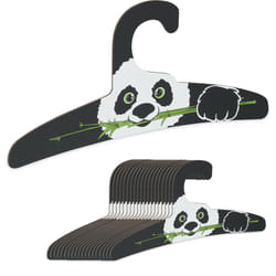 Relaxdays - Grucce per Bambini, Set da 20 con Grazioso Panda, per Bambini e Bambine, Sottili, in Cartone Riciclato, Nero