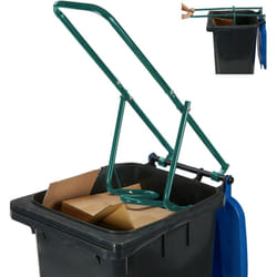 Relaxdays - Compattatore Rifiuti Domestico, Trash Compactor, Pressa Bidone Manuale, Spazzatura & Plastica, Acciaio, Verde