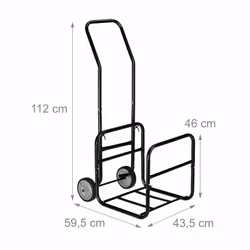 Relaxdays 10031401 carrello e supporto per legna - Vista aggiuntiva 4
