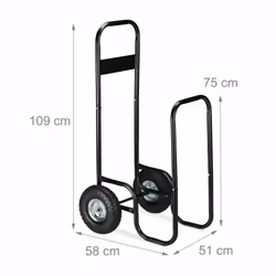Relaxdays 10031402 carrello e supporto per legna - Vista aggiuntiva 4