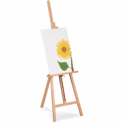 Non ci saranno limiti alla vostra creatività con questo cavalletto in legno. Il supporto da disegno, regolabile in altezza, p ...