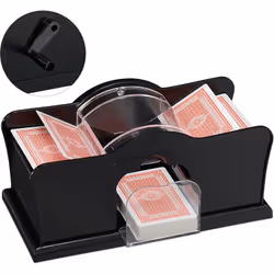 Siete stanchi di mescolare le carte? Con questo pratico mescolatore manuale, potrete avere le carte già mescolate in un batte ...