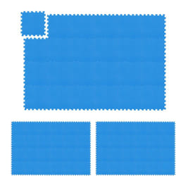 72x Tappeto da Fitness a Puzzle per la Palestra o da Gioco Bambini, Tappetino in eva, Area 2,16 m², 30x30, Blu
