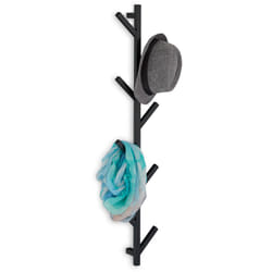 Relaxdays - Attaccapanni da Parete con 8 Ganci, Salvaspazio Decorativo, Metallo hlp: 100,5 x 19,5 x 7 cm, Guardaroba, Nero