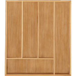 Relaxdays - Portaposate da Cassetto in Bambù, 5 Scomparti, Divisore Posate & Utensili da Cucina, 5 x 30 x 34 cm, naturale