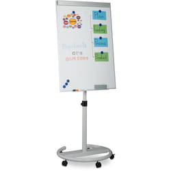 Relaxdays - Lavagna Magnetica con Cavalletto, con Ruote, Mobile, Regolabile, Porta Pennarelli, Treppiedi, 100 x 70, Bianca