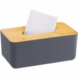 Con il pratico porta fazzoletti in plastica grigia e facile da lavare avrai sempre a portata di mano e riposti in maniera ele ...