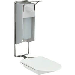 Dispenser di Sapone a Parete, 500 ml, Erogatore Disinfettante, Portasapone a Muro Manuale con Leva, Argento - Relaxdays