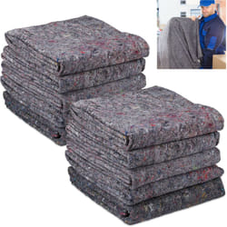 Relaxdays - Coperte per Traslochi, Set 10 Coperture per Mobili, Trasporto & Immagazzinaggio, tnt Riciclato, 150x200,Grigia